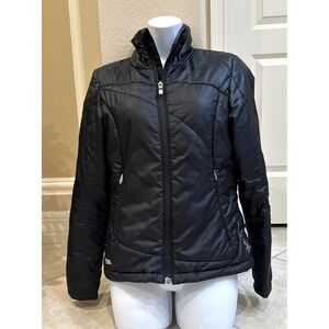 Spyder Black Puffer Black Jacket  Sz S Coat Packable Lightweight Outdoor